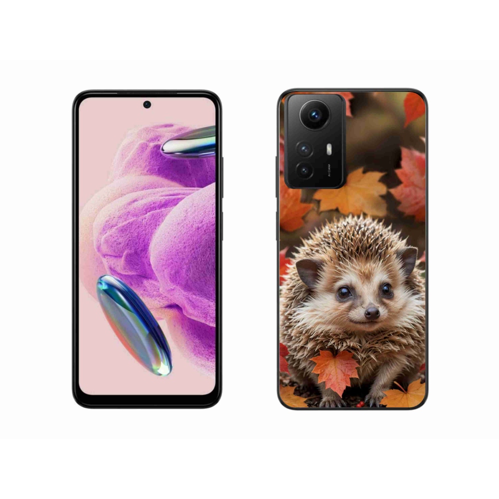 Gél borító mmCase a Xiaomi Redmi Note 12S-hez - sün a levelekben