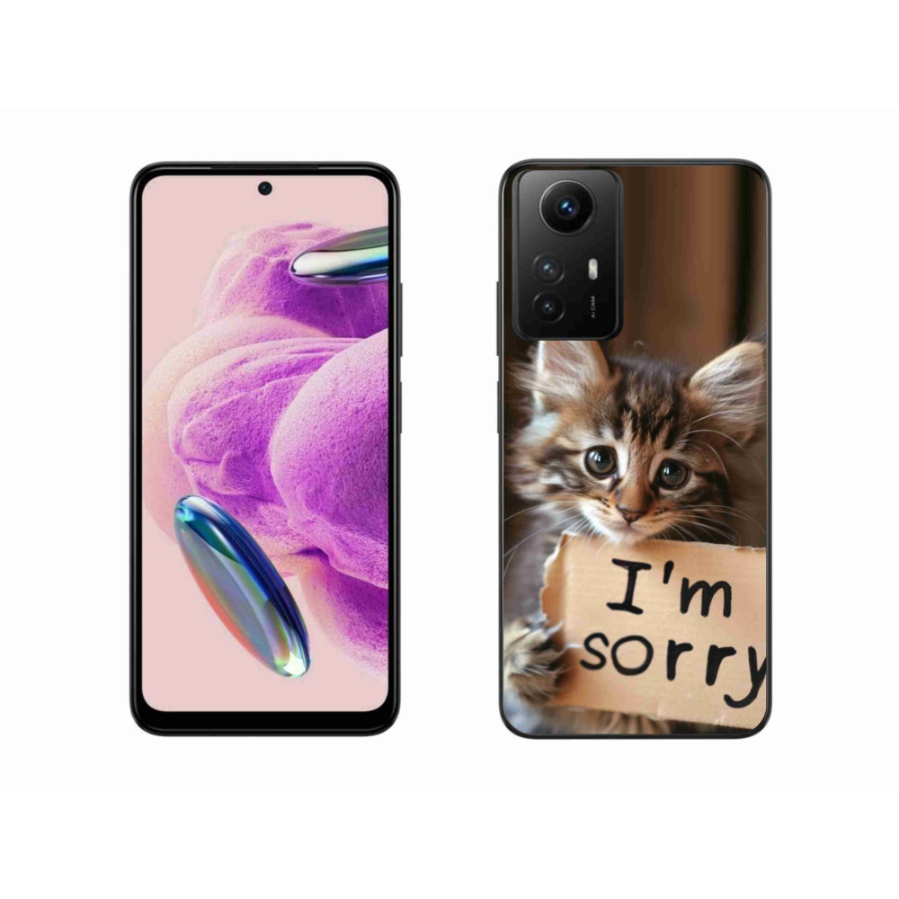 Gél borítás mmCase a Xiaomi Redmi Note 12S-hez - macska bocsánatkérése