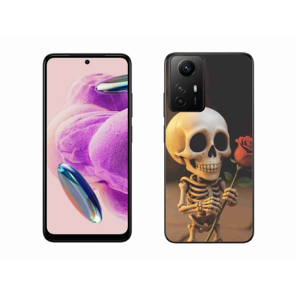 Gél borítás mmCase a Xiaomi Redmi Note 12S-hez - csontváz rózsával