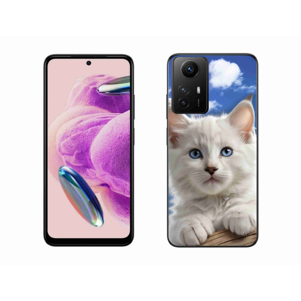 Gél borító mmCase a Xiaomi Redmi Note 12S-hez - cica és felhők