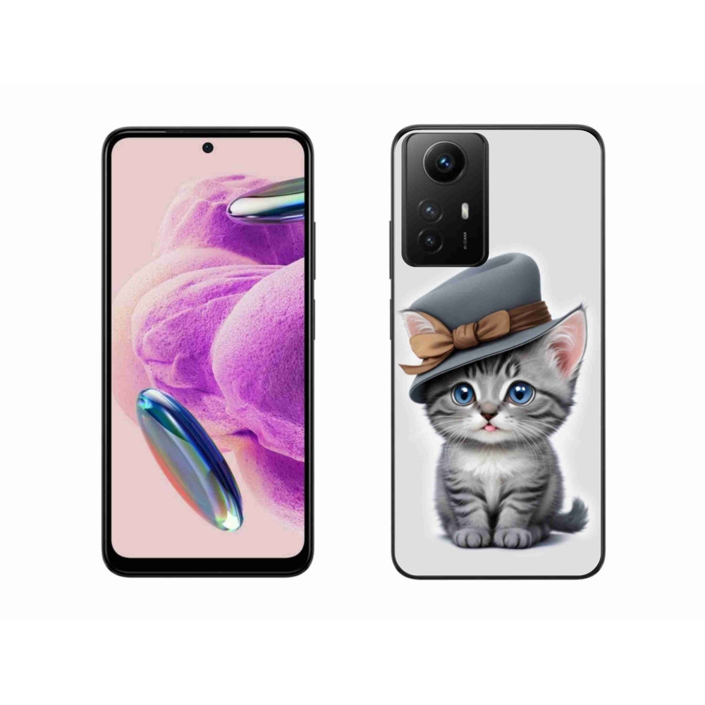 Gél borítás mmCase a Xiaomi Redmi Note 12S-hez - cica sapkával