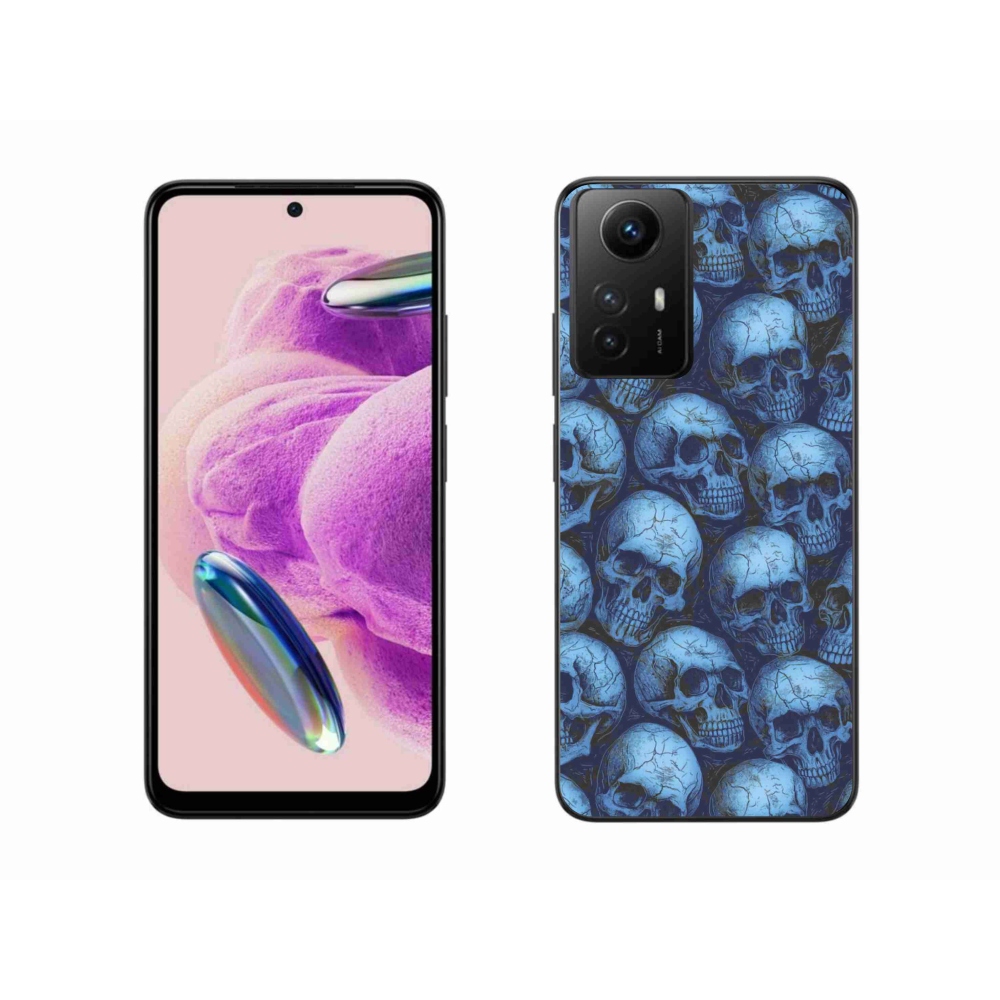 Gél borítás mmCase a Xiaomi Redmi Note 12S-hez - koponyák