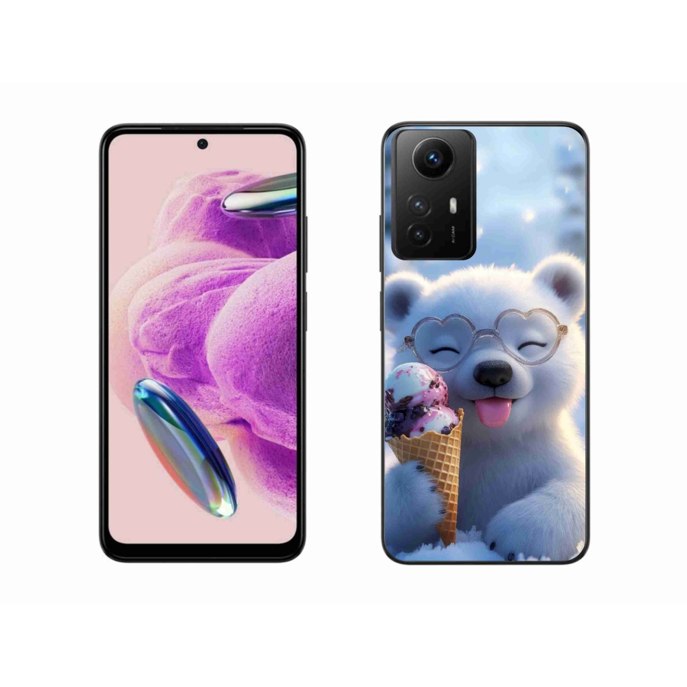 Gél borítás mmCase a Xiaomi Redmi Note 12S-hez - mackó fagylalttal
