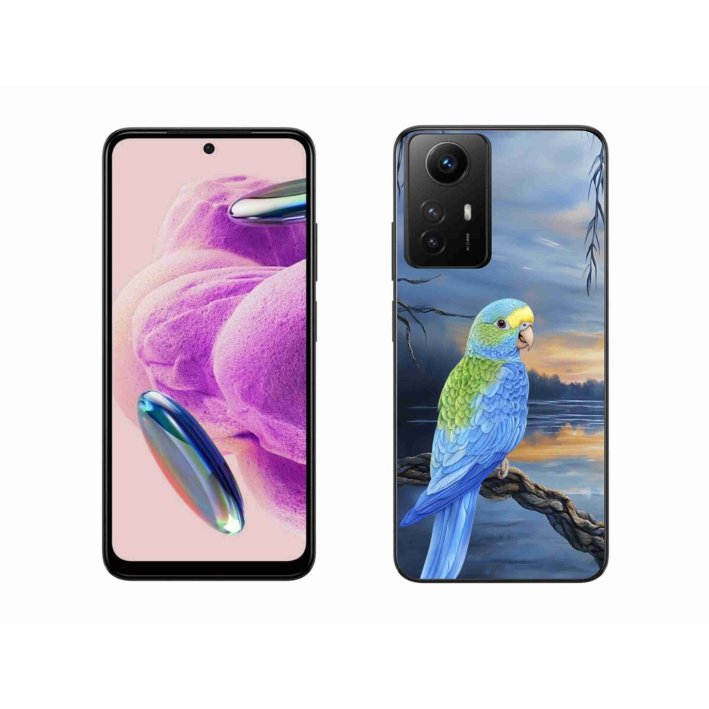 Gél borítás mmCase a Xiaomi Redmi Note 12S-hez - kék papagáj