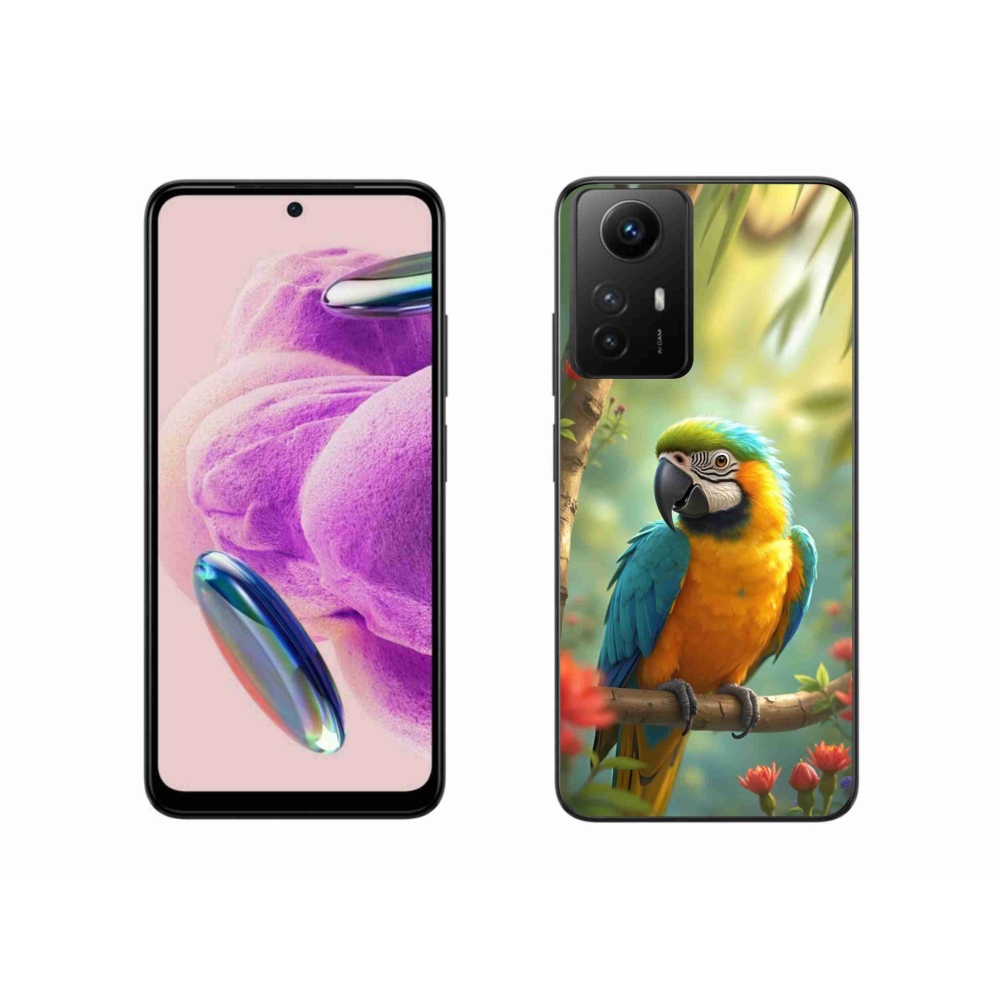 Gél borító mmCase a Xiaomi Redmi Note 12S-hez - papagáj ara kék és sárga