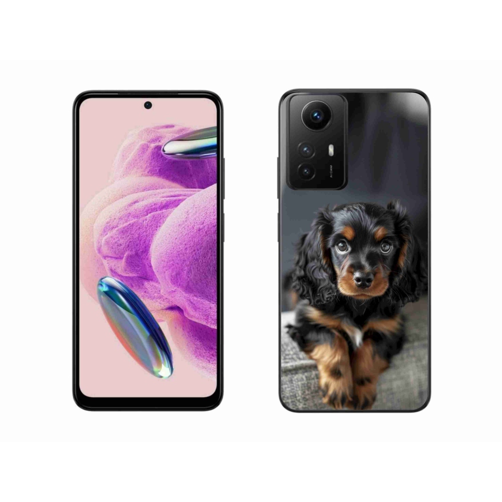 Gél borító mmCase a Xiaomi Redmi Note 12S-hez - aranyos hosszú szőrű tacskó