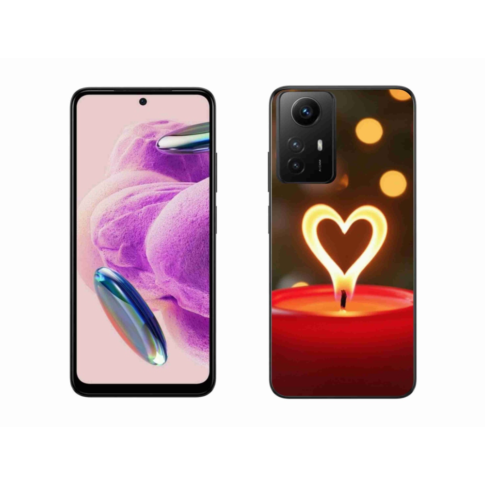 Gél borítás mmCase a Xiaomi Redmi Note 12S-hez - láng szíve