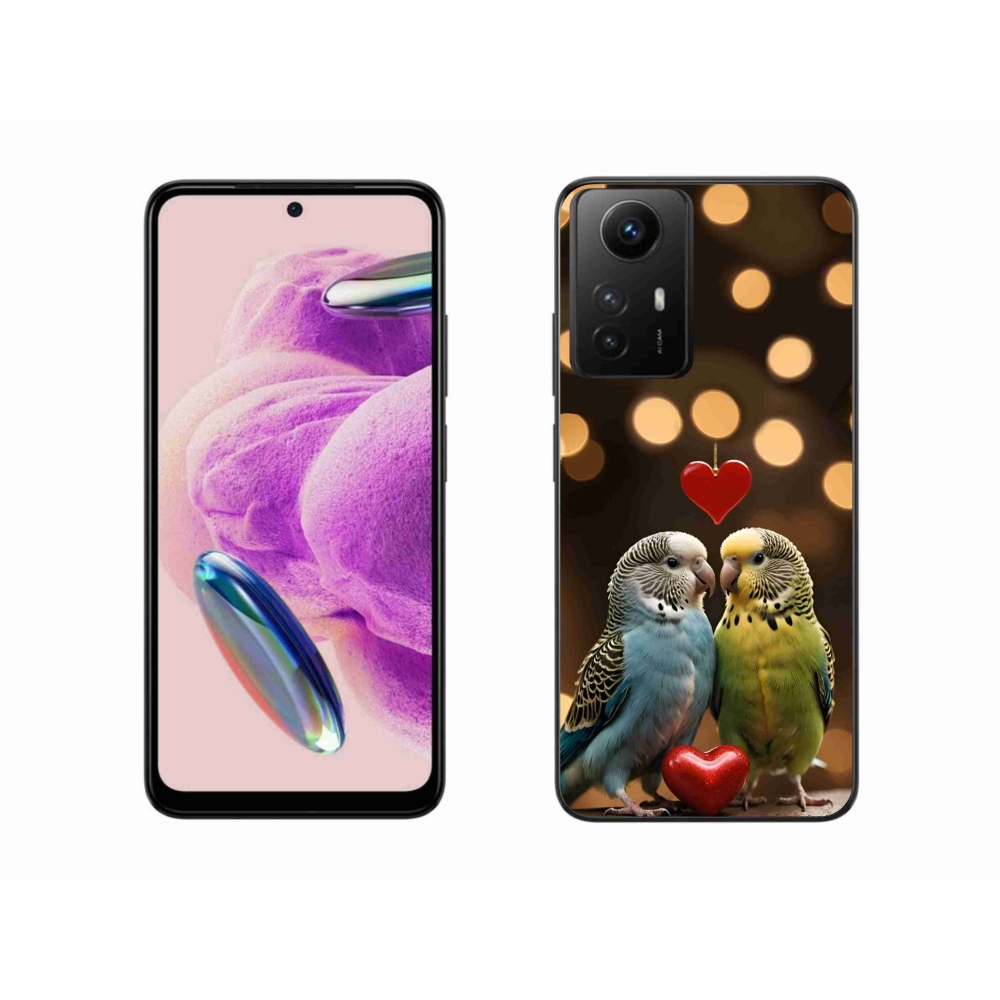Gél borítás mmCase a Xiaomi Redmi Note 12S-hez - szerelmes papagájok