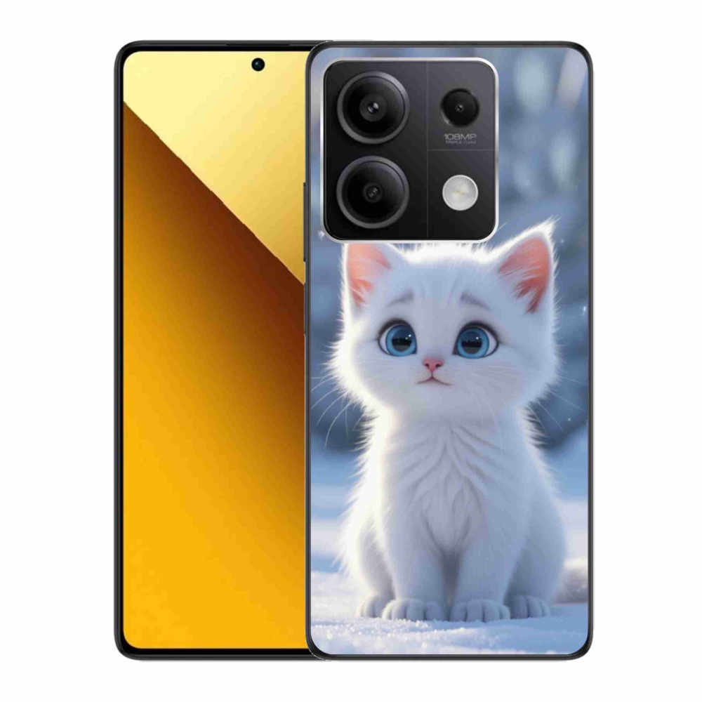 Gél borítás mmCase a Xiaomi Redmi Note 13 5G-hez - fehér cica 3