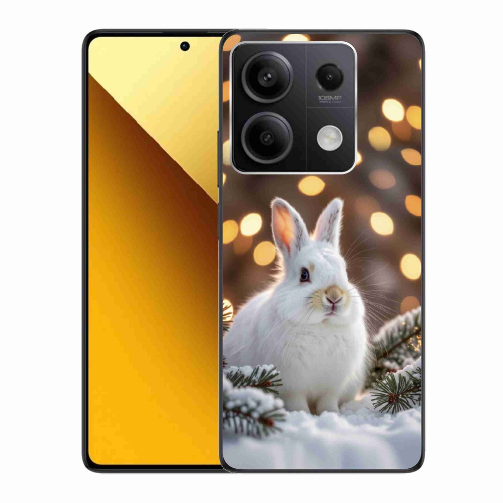 Gél borítás mmCase a Xiaomi Redmi Note 13 5G-hez - fehér nyuszi