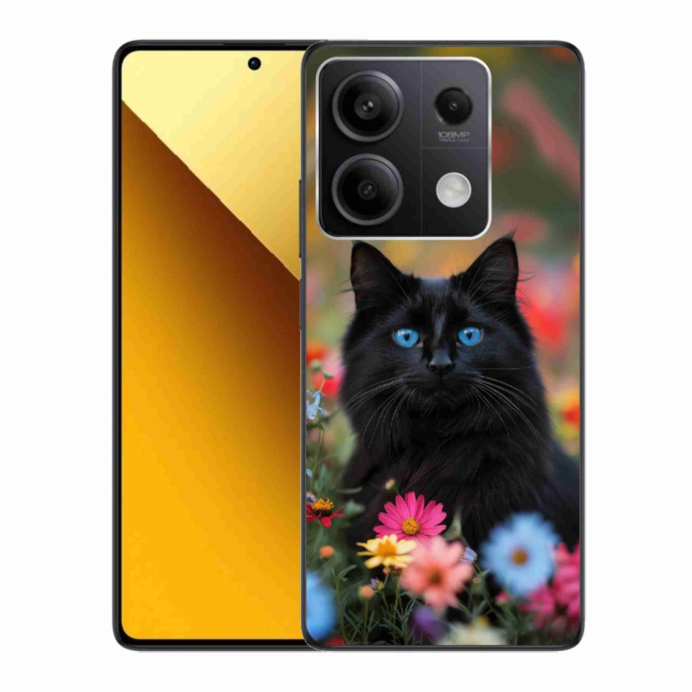 Gél borítás mmCase a Xiaomi Redmi Note 13 5G-hez - fekete cica 4