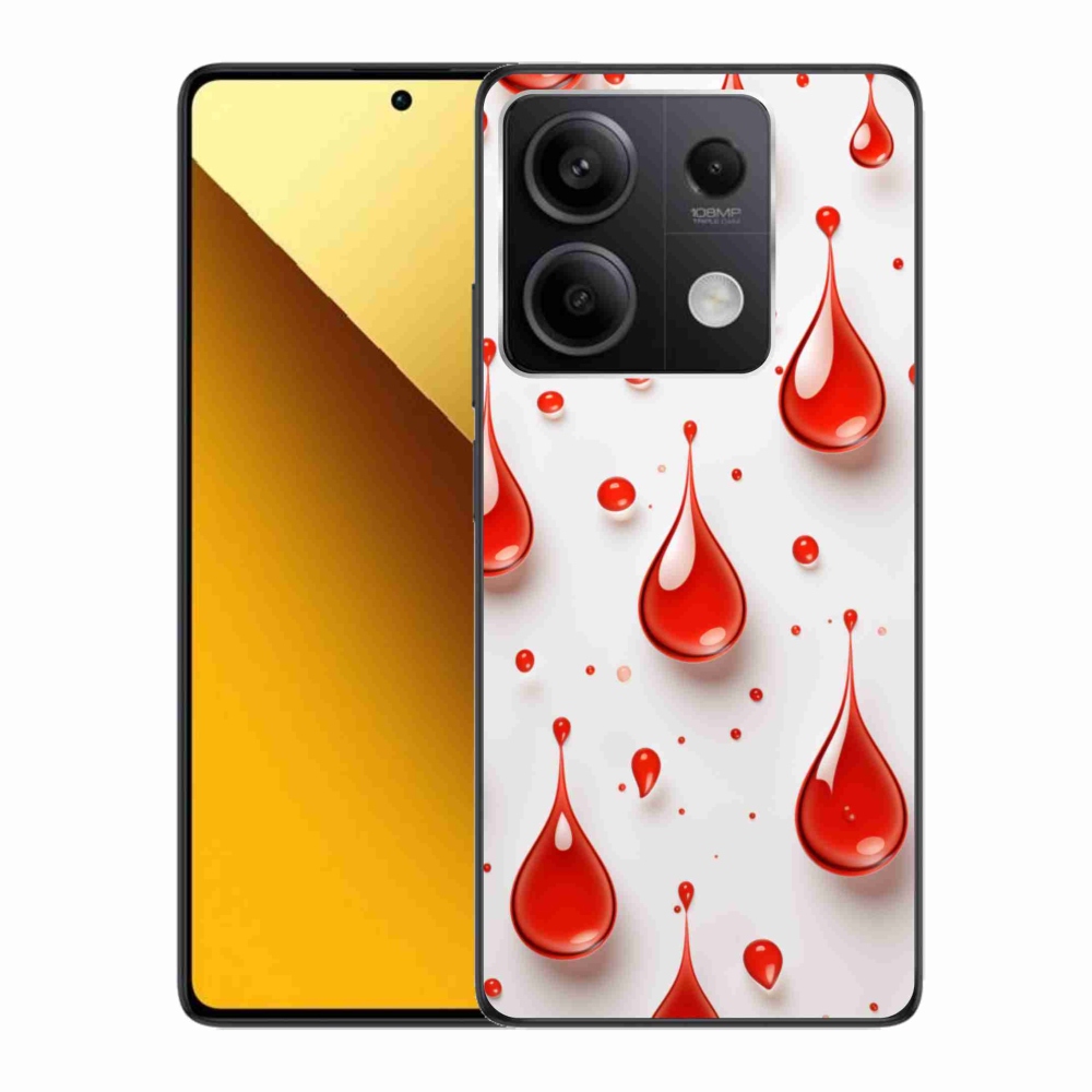 Gél borítás mmCase a Xiaomi Redmi Note 13 5G-hez - piros cseppek