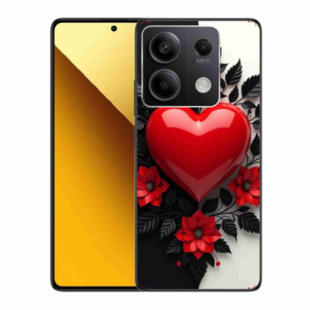 Gél borítás mmCase a Xiaomi Redmi Note 13 5G-hez - piros szív