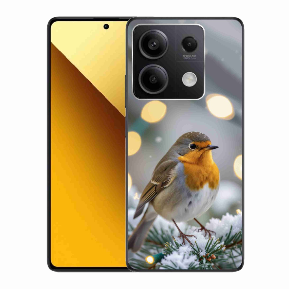 Gél borítás mmCase a Xiaomi Redmi Note 13 5G számára - piros télen