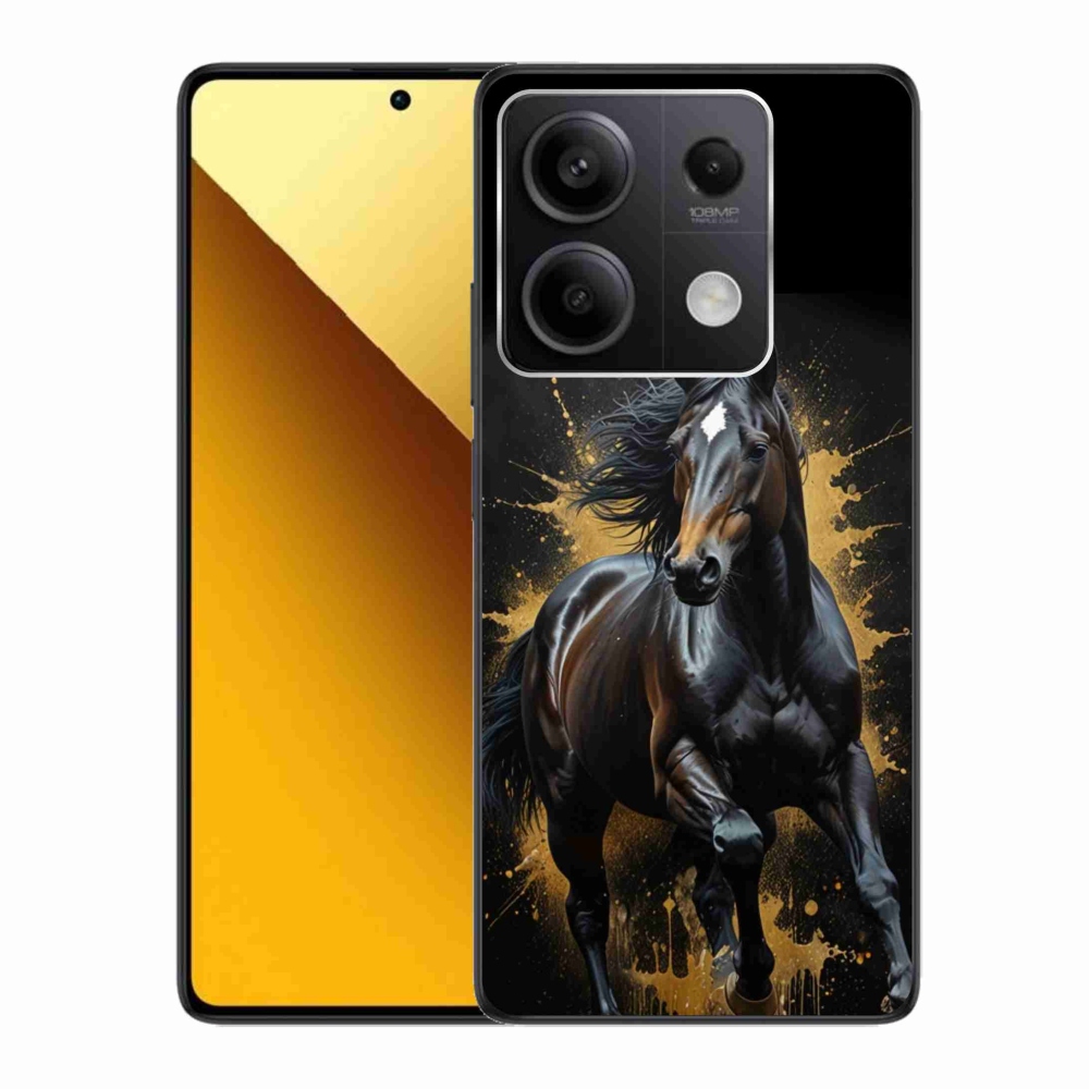 Gél borítás mmCase a Xiaomi Redmi Note 13 5G-hez - elegáns fekete ménes