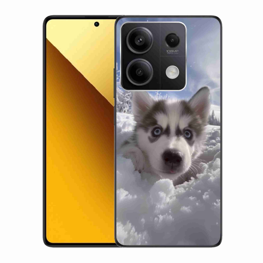 Gél borítás mmCase a Xiaomi Redmi Note 13 5G-hez - husky a hóban