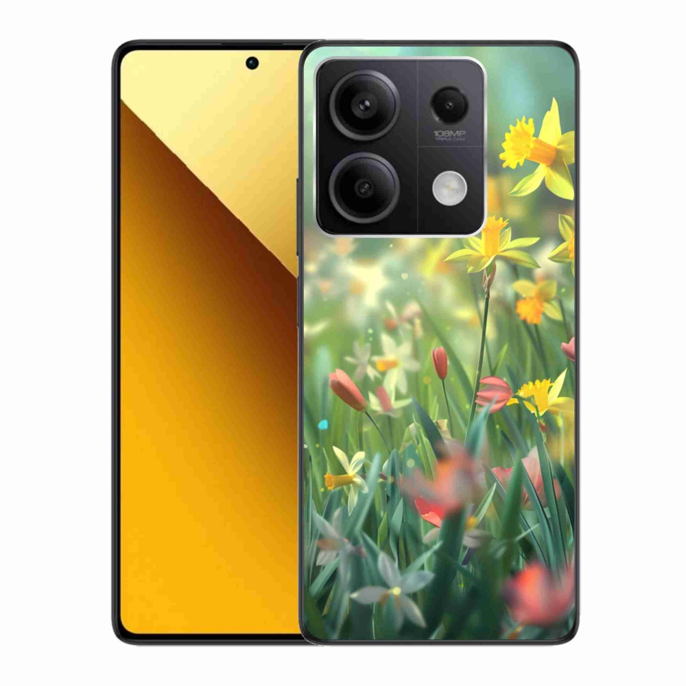 Gél borító mmCase a Xiaomi Redmi Note 13 5G számára - tavaszi virágok