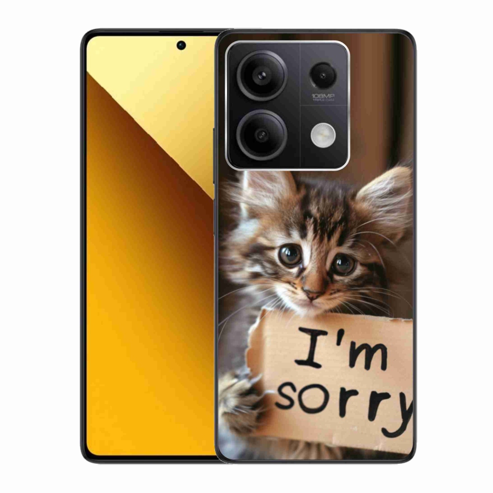 Gél borítás mmCase a Xiaomi Redmi Note 13 5G-hez - macska bocsánatkérés
