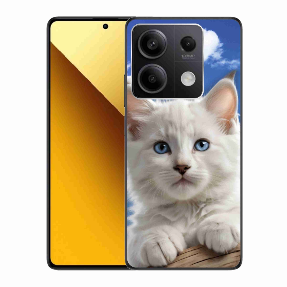 Gél borító mmCase a Xiaomi Redmi Note 13 5G-hez - cica és felhők