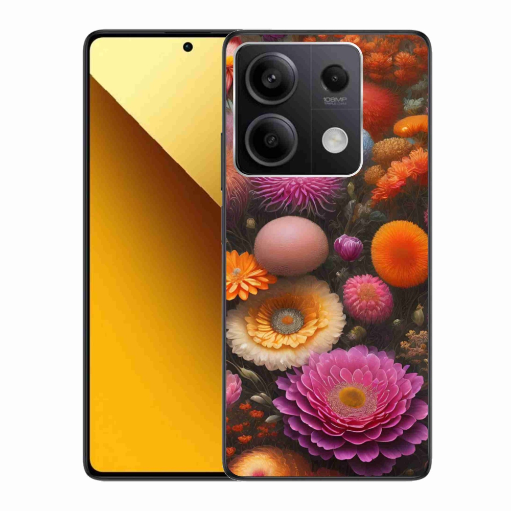 Gél borító mmCase a Xiaomi Redmi Note 13 5G számára - virágos kompozíció