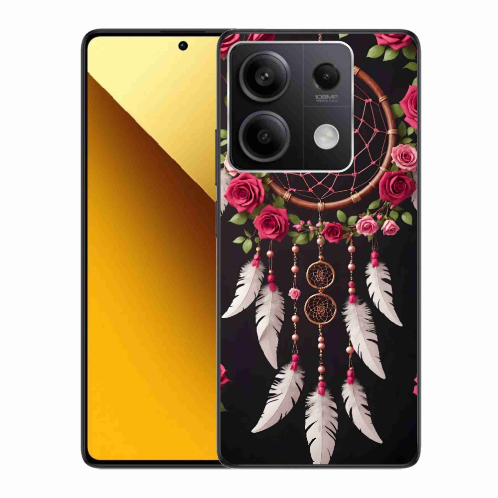 Gél borító mmCase a Xiaomi Redmi Note 13 5G számára - álomfogó rózsákkal