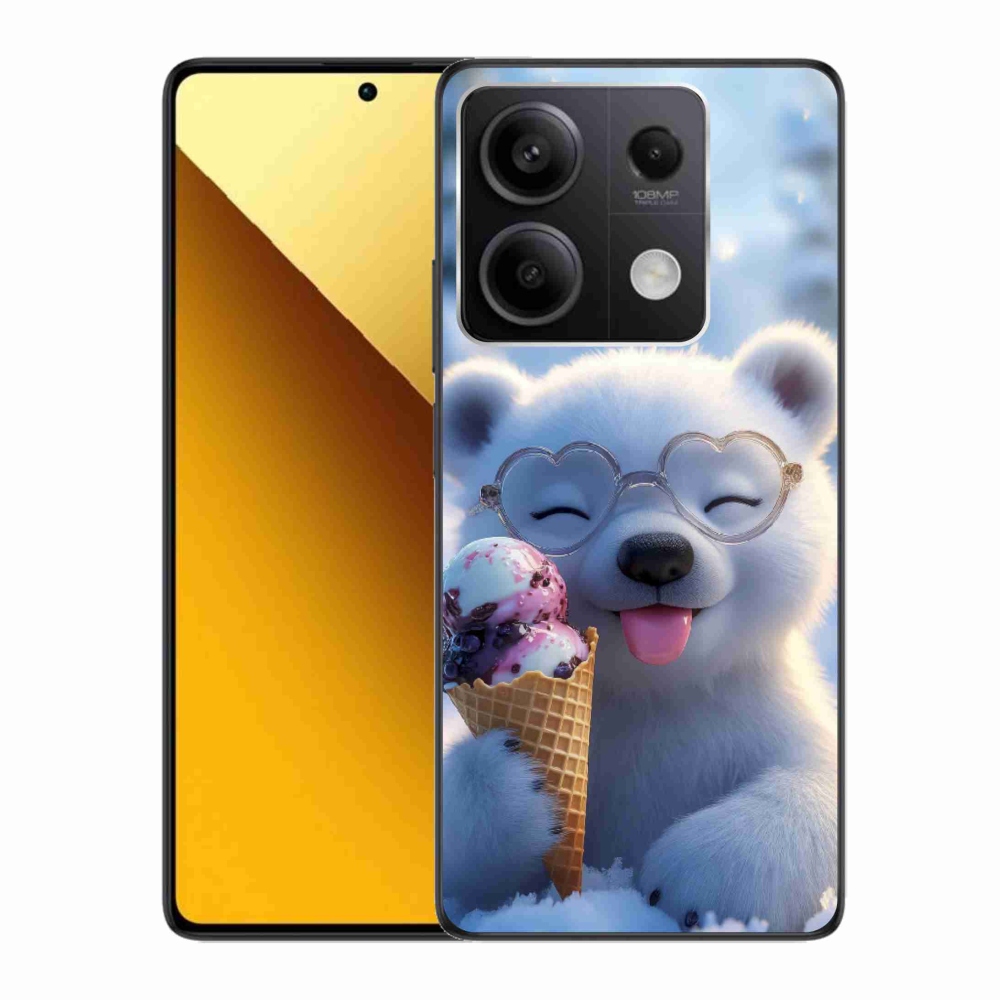 Gél borítás mmCase a Xiaomi Redmi Note 13 5G-hez - mackó fagylalttal