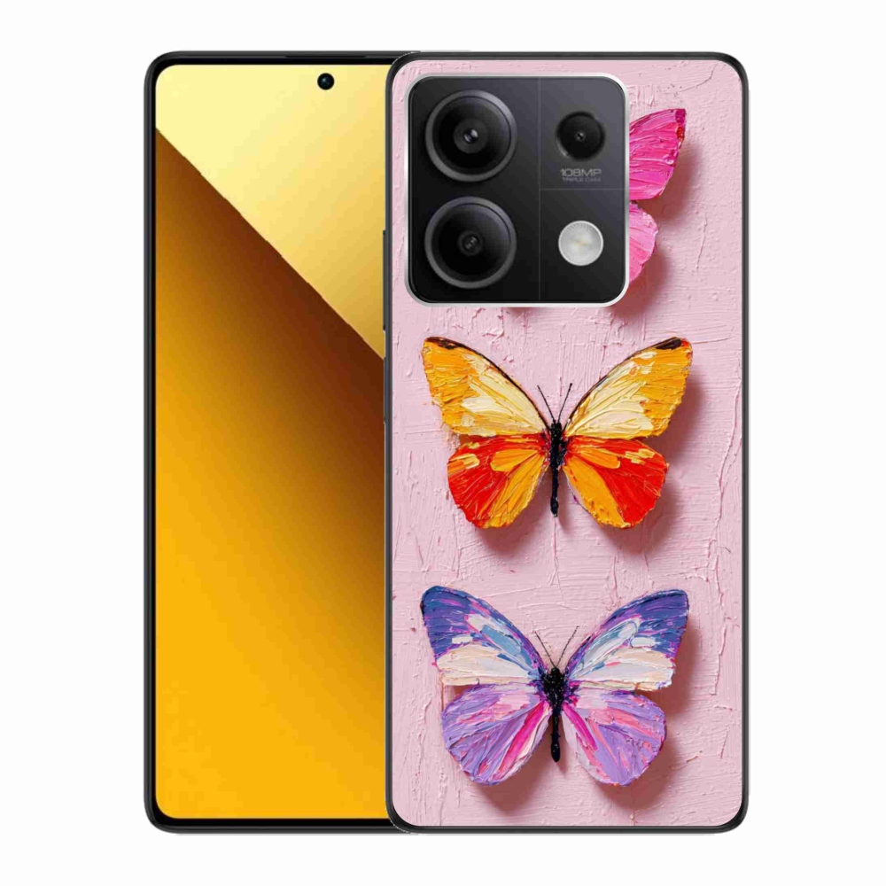Gél borítás mmCase a Xiaomi Redmi Note 13 5G-hez - pillangó szentháromság