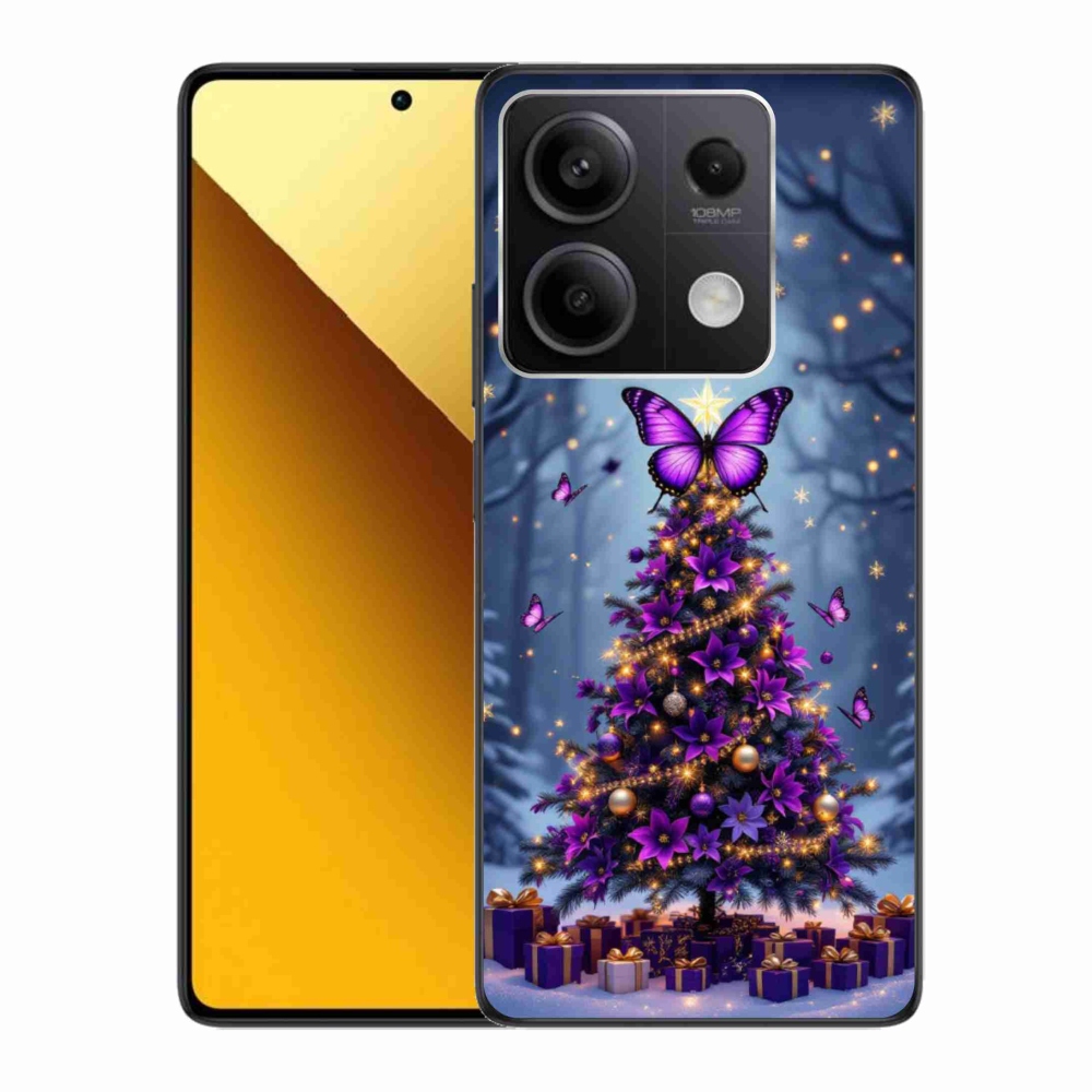 Gél borítás mmCase a Xiaomi Redmi Note 13 5G-hez - pillangó karácsonyfa