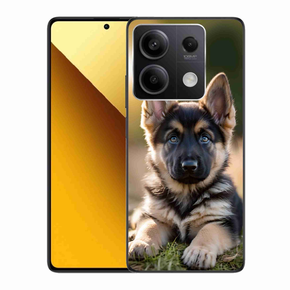 Gél borítás mmCase a Xiaomi Redmi Note 13 5G-hez - Német juhászkutya a természetben