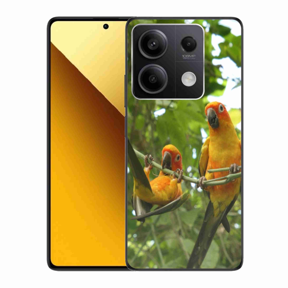Gél borítás mmCase a Xiaomi Redmi Note 13 5G számára - papagájok aratingy