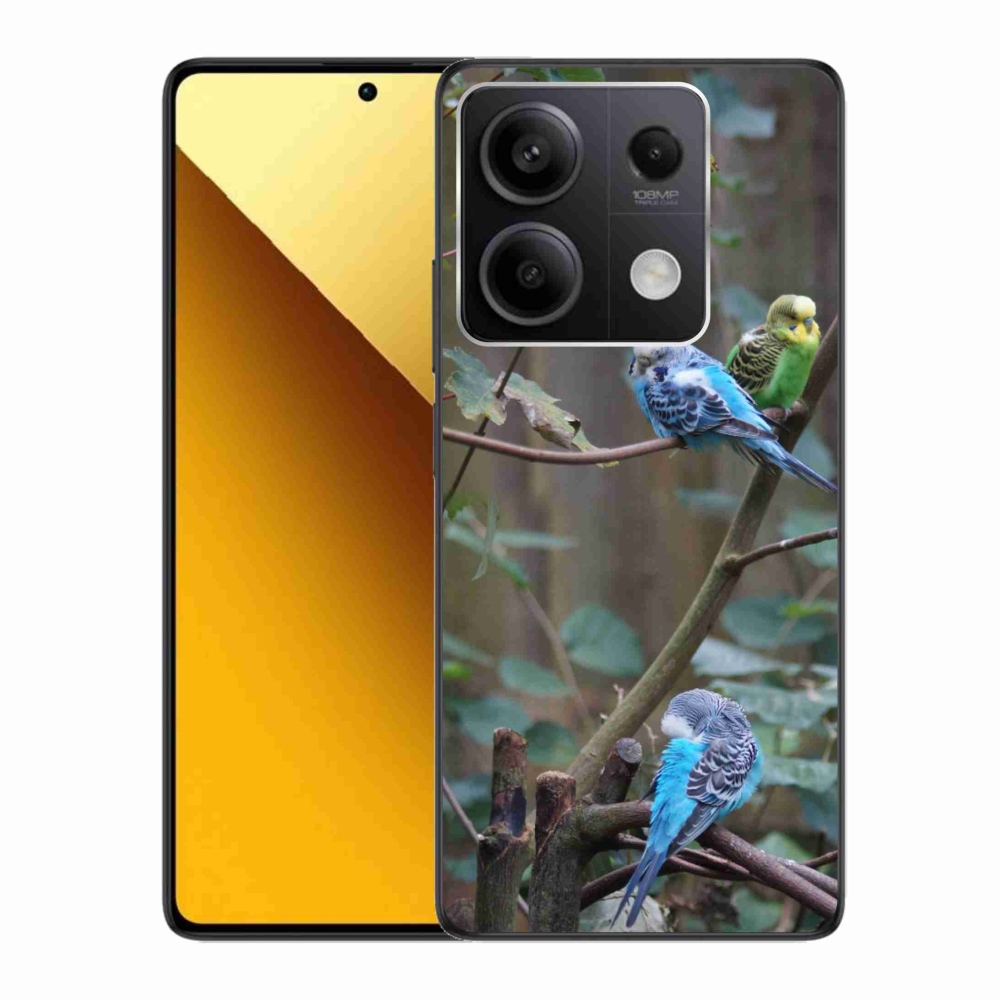 Gél borító mmCase a Xiaomi Redmi Note 13 5G számára - papagájok az ágon