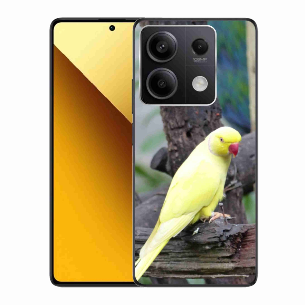 Gél borítás mmCase a Xiaomi Redmi Note 13 5G-hez - papagáj alexander sárga