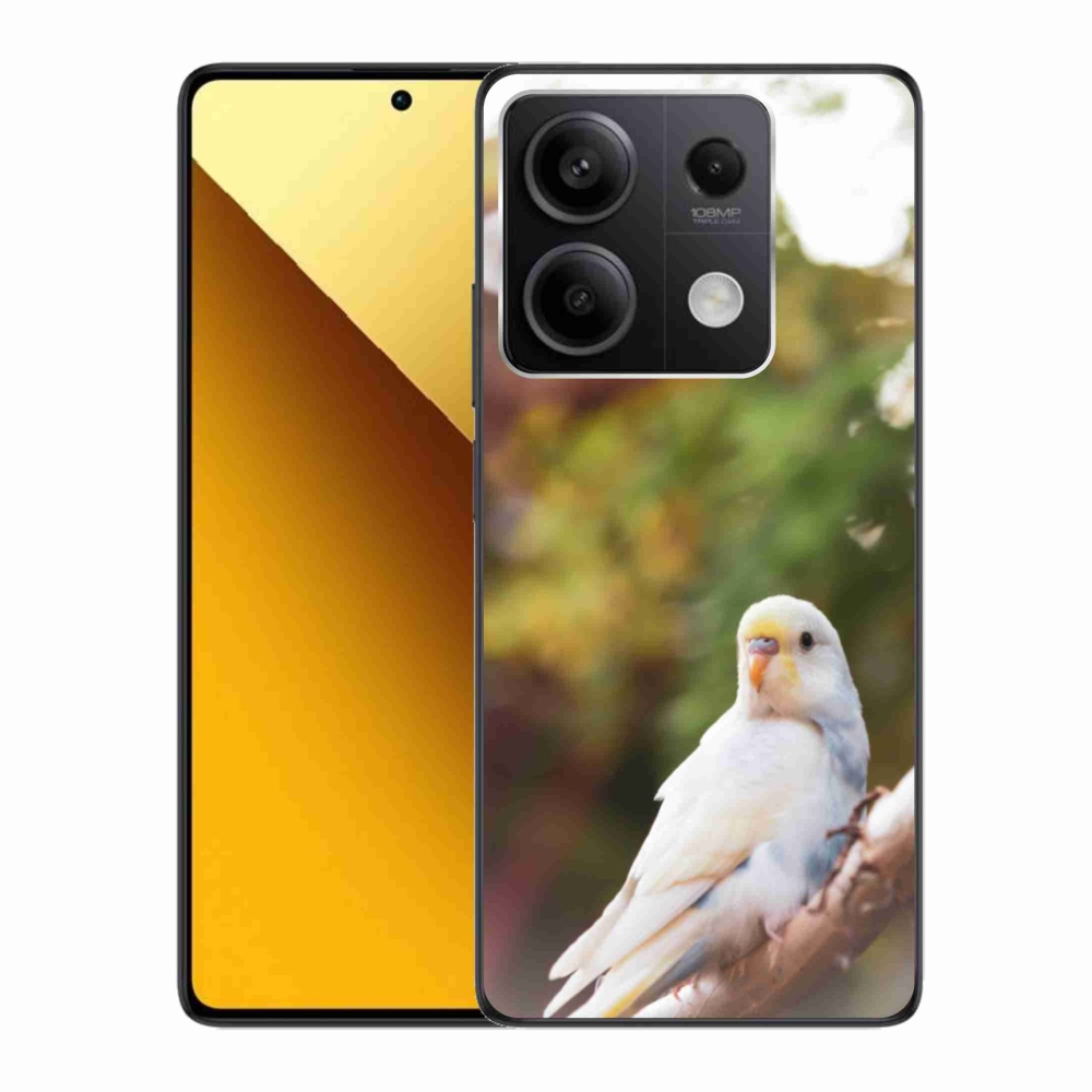 Gél borítás mmCase a Xiaomi Redmi Note 13 5G - papagáj andulka fehér