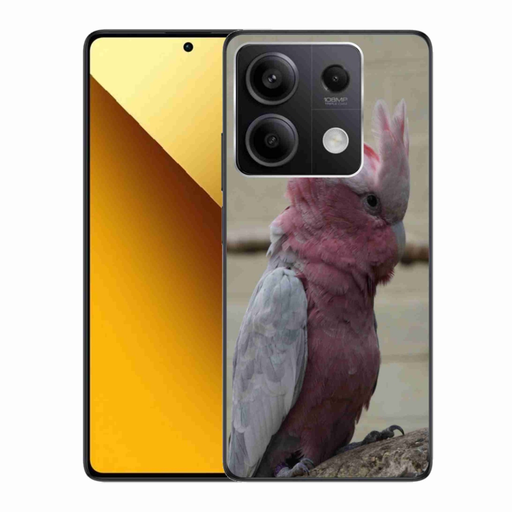 Gél borítás mmCase a Xiaomi Redmi Note 13 5G-hez - papagáj kakadu rózsaszínű