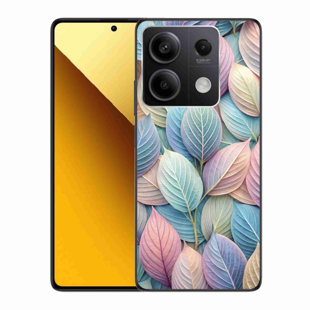 Gél borítás mmCase a Xiaomi Redmi Note 13 5G számára - pasztell levelek