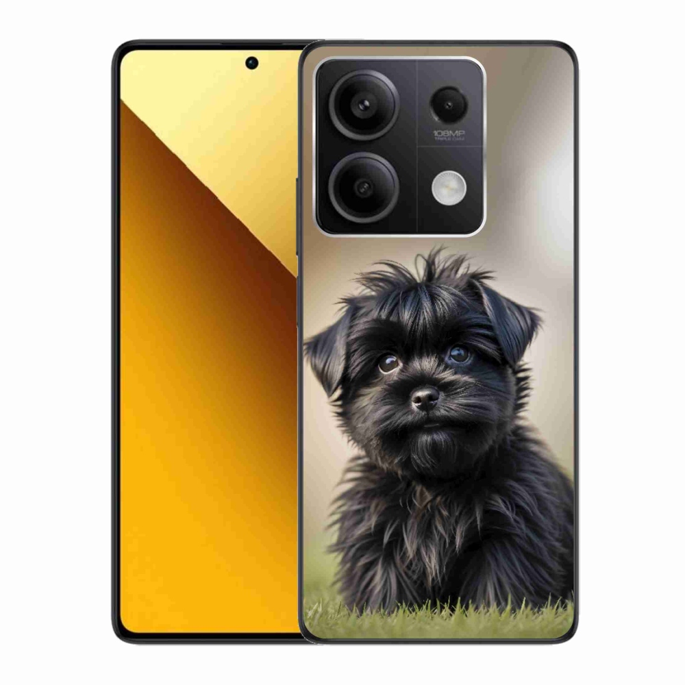 Gél borítás mmCase a Xiaomi Redmi Note 13 5G-hez - aranyos fekete kutya