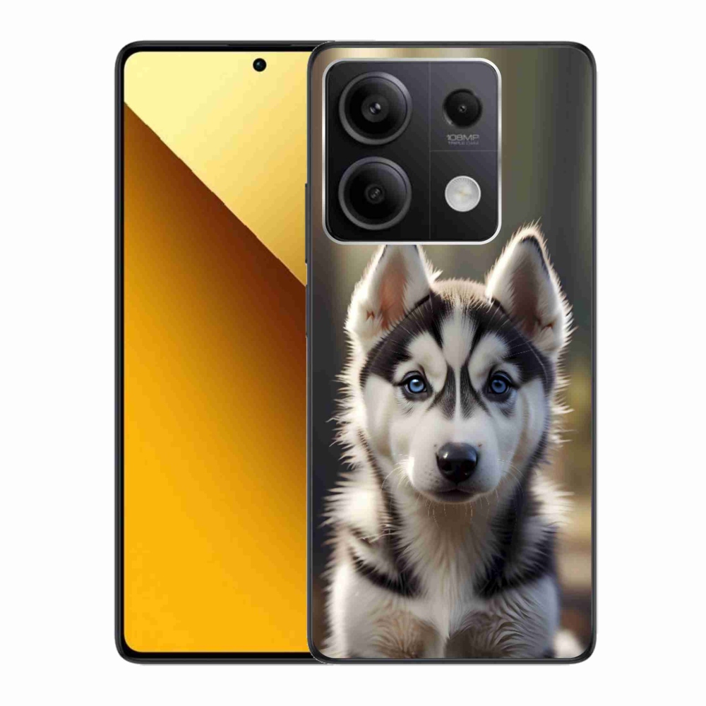 Gél borítás mmCase a Xiaomi Redmi Note 13 5G számára - aranyos szibériai husky