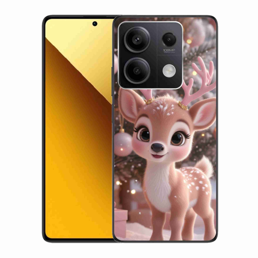 Gél borítás mmCase a Xiaomi Redmi Note 13 5G számára - aranyos rénszarvas