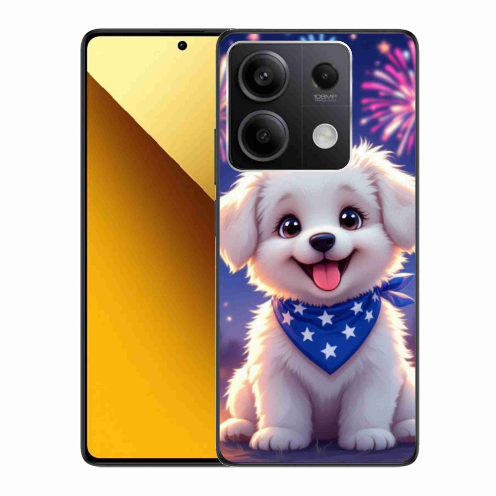 Gél borítás mmCase a Xiaomi Redmi Note 13 5G számára - ünnepi kölyökkutyakölyök