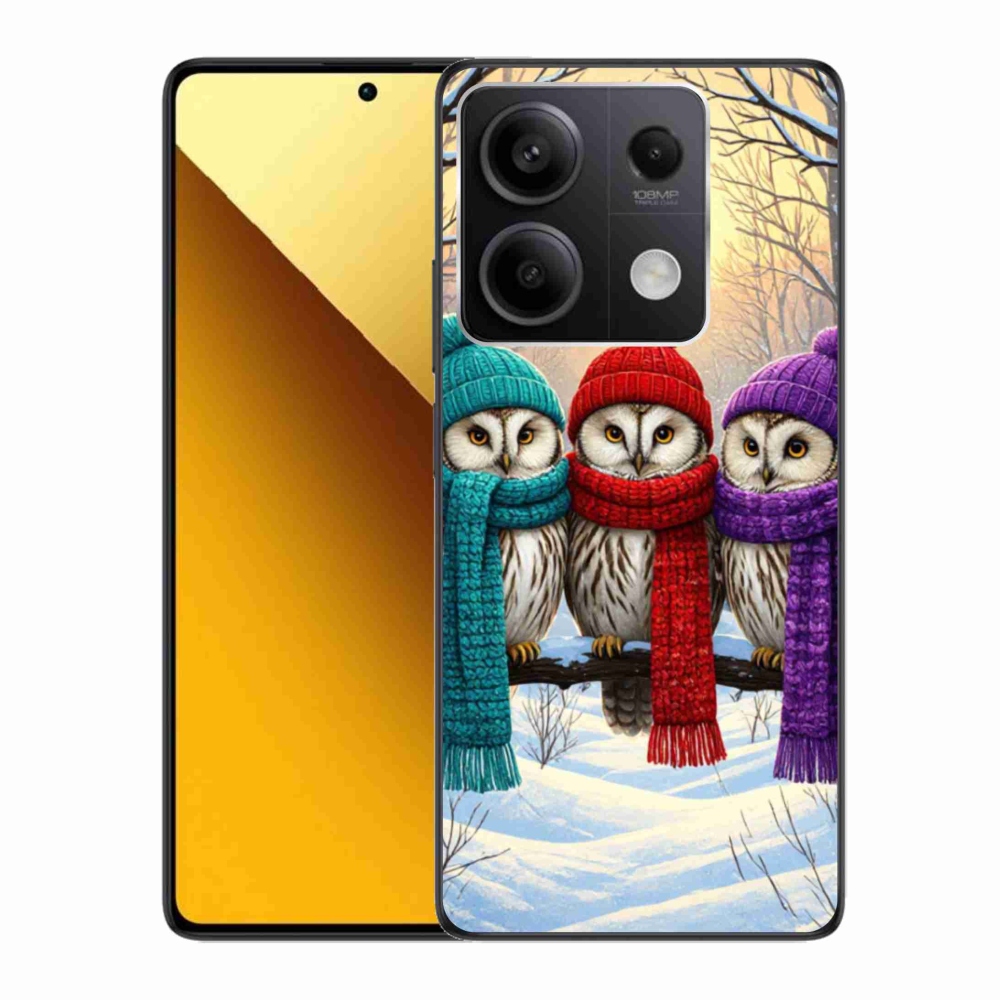 Gél borítás mmCase a Xiaomi Redmi Note 13 5G számára - bagoly barátok