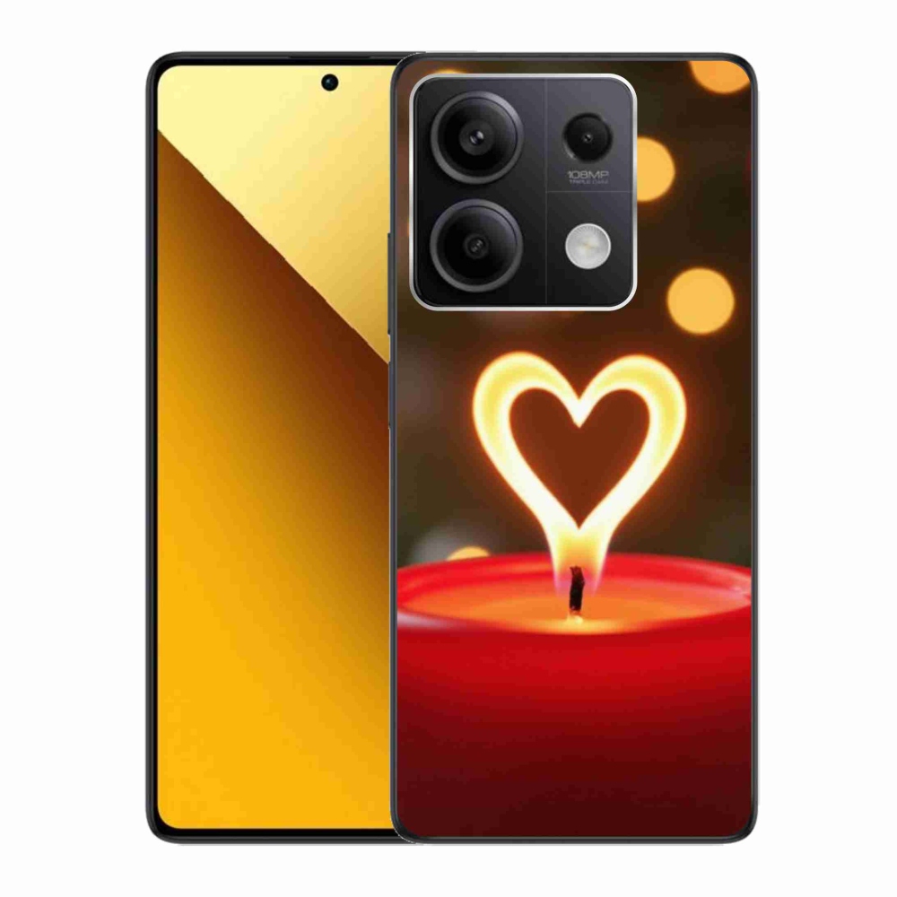 Gél borítás mmCase a Xiaomi Redmi Note 13 5G-hez - láng szíve