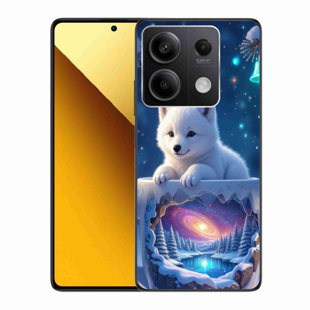 Gél borítás mmCase a Xiaomi Redmi Note 13 5G-hez - Karácsonyi kölyökkutyakölyök