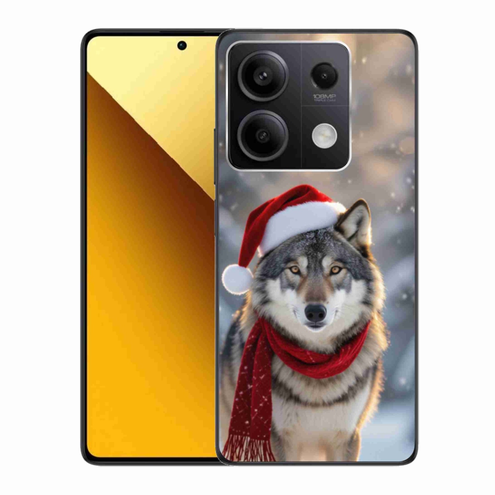 Gél borítás mmCase a Xiaomi Redmi Note 13 5G-hez - Karácsonyi farkas