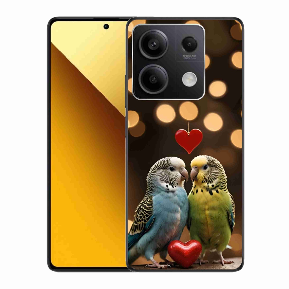 Gél borítás mmCase a Xiaomi Redmi Note 13 5G-hez - szerelmes papagájok