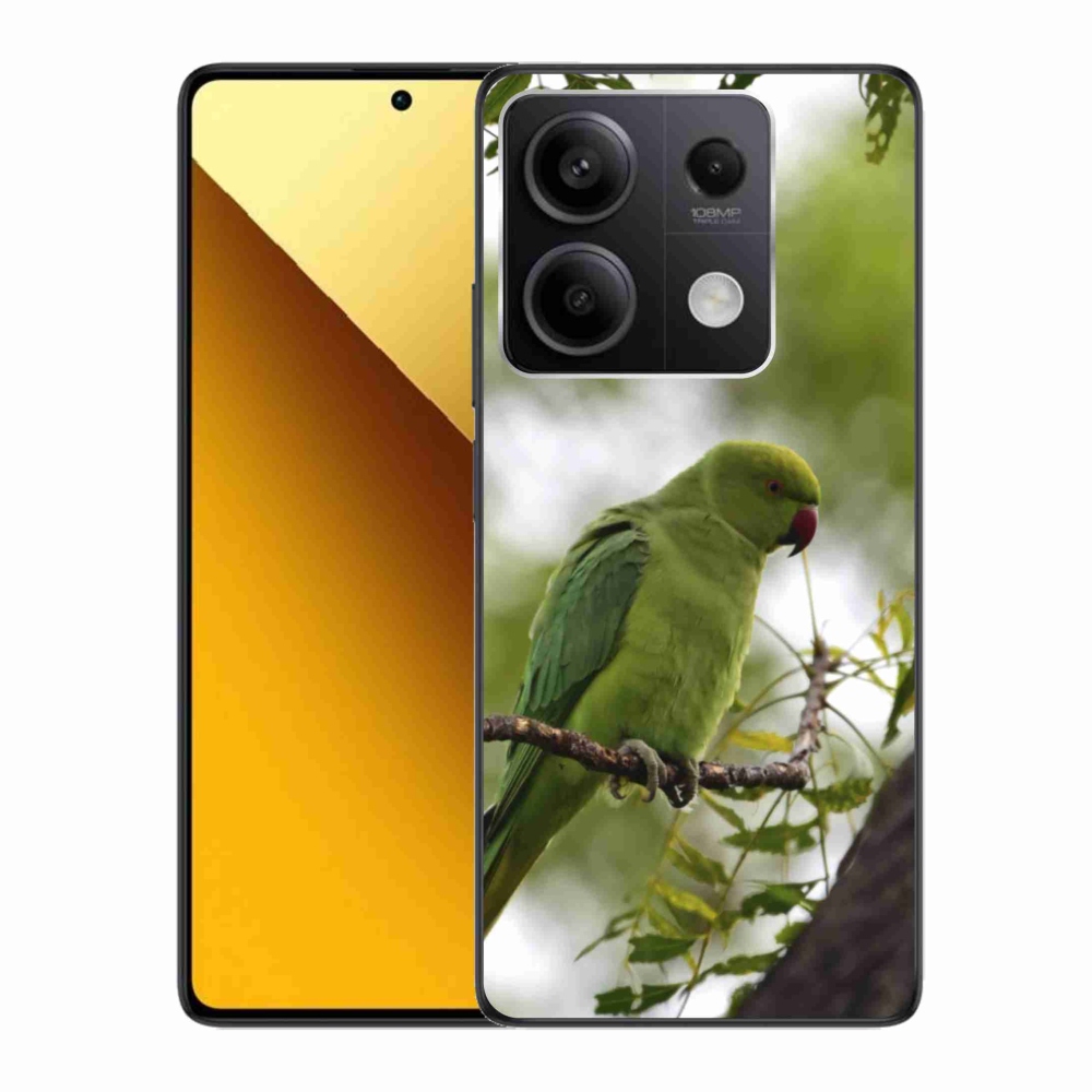 Gél borítás mmCase a Xiaomi Redmi Note 13 5G számára - zöld papagáj