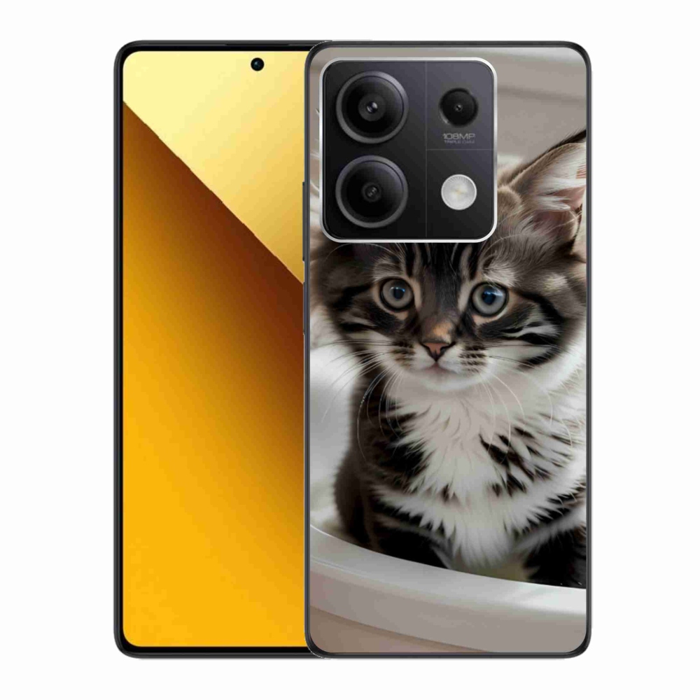 Gél borítás mmCase a Xiaomi Redmi Note 13 5G számára - kíváncsi cica
