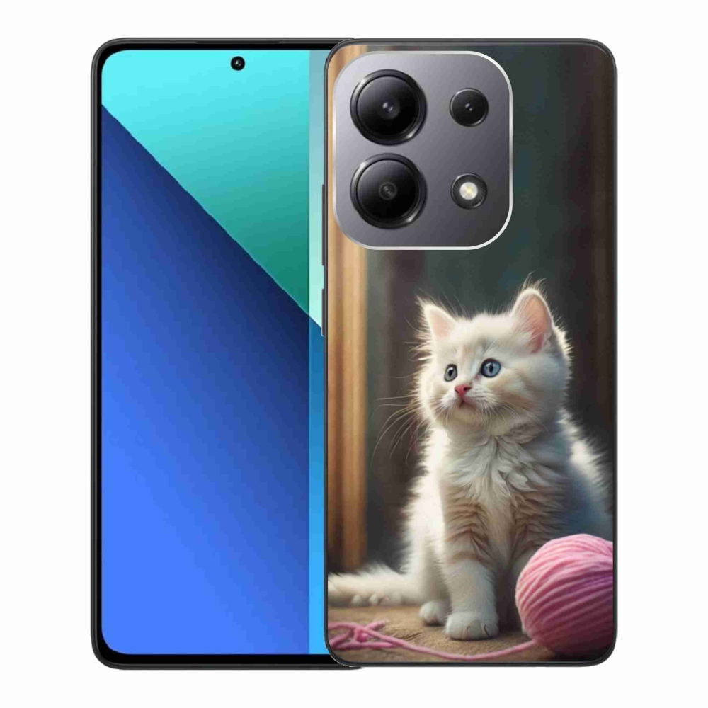 Gél borítás mmCase a Xiaomi Redmi Note 13-hoz - fehér cica 2