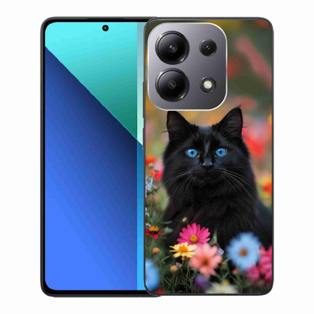 Gél borítás mmCase a Xiaomi Redmi Note 13-hoz - fekete cica 4