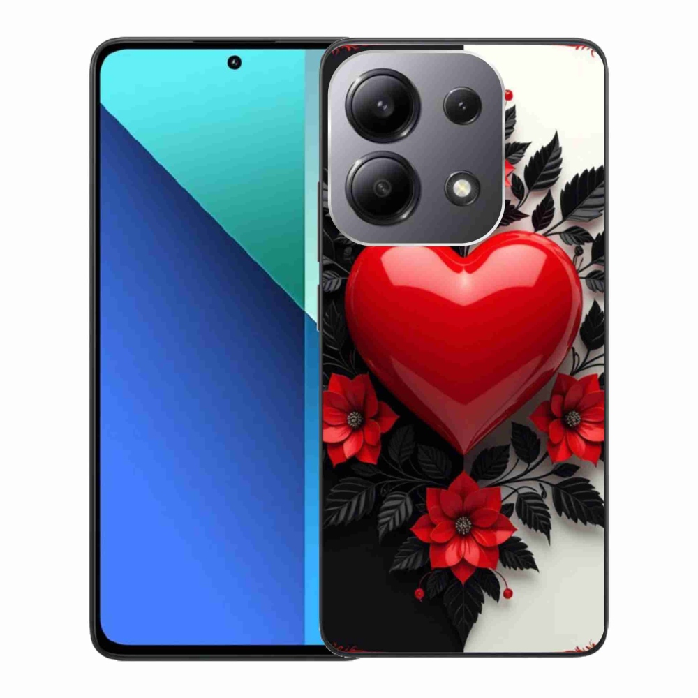Gél borítás mmCase a Xiaomi Redmi Note 13-hoz - piros szív