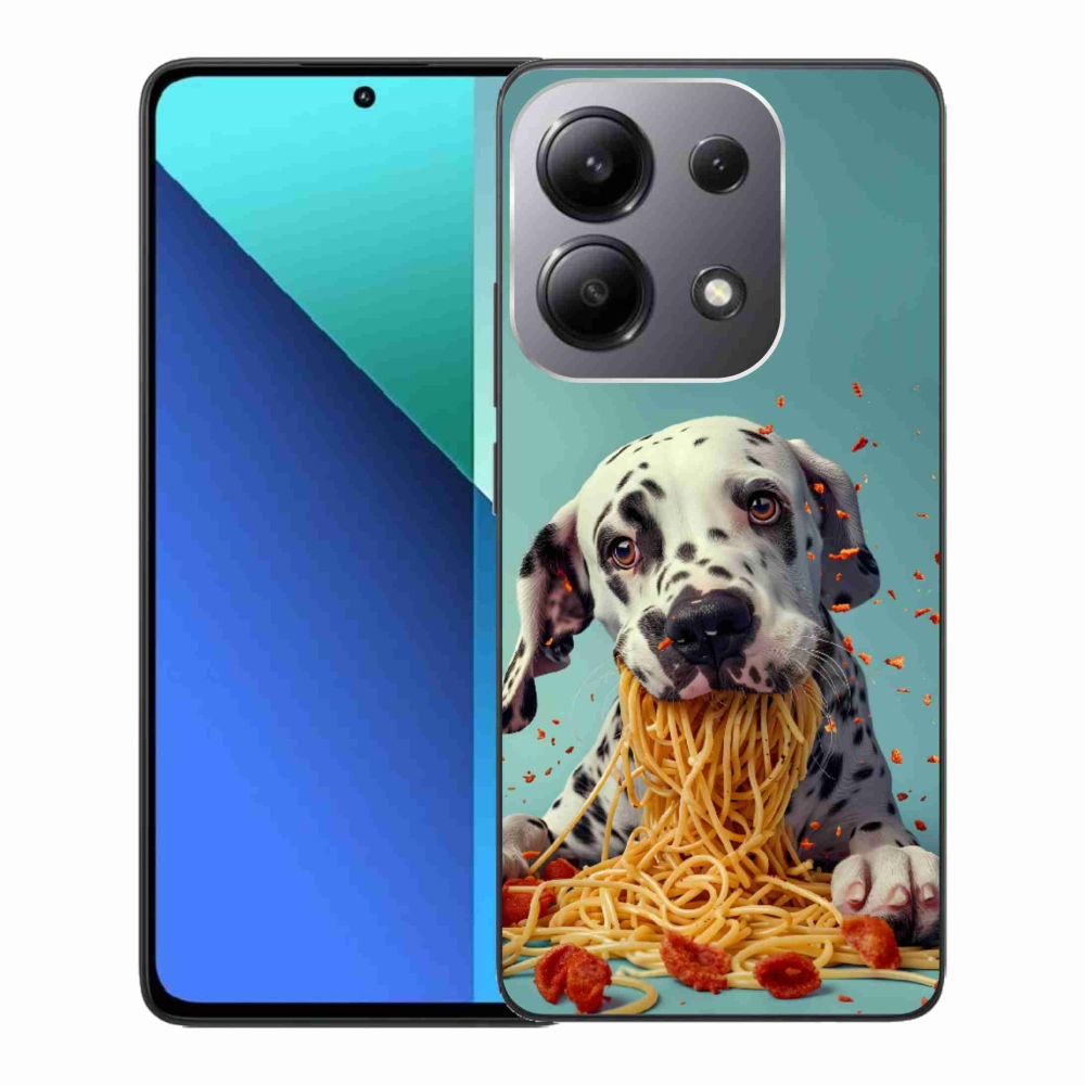Gél borítás mmCase a Xiaomi Redmi Note 13-hoz - Dalmata és spagetti